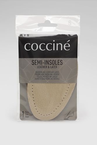 Vložki za obutev Coccine SEMI-INSOLES LEATHER ON LATEX PÓŁWKŁADKI NR L 40-41 Bež