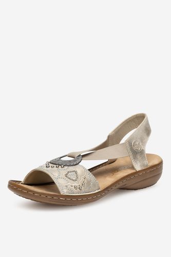 Sandály Rieker 608B9-60 Zlatá