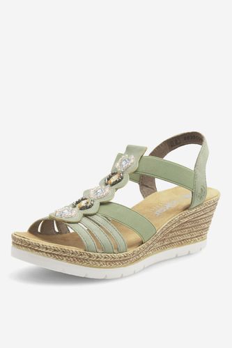 Sandály Rieker 619B2-52 Zelená