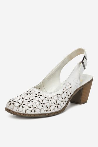 Čevlji s peto Rieker 40981-80 Bela