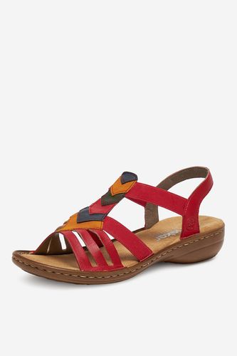 Sandály Rieker 60804-33 Červená