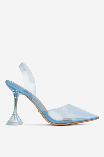 Čevlji s peto DeeZee ZALHT-02 BLUE PU Svetlo modra
