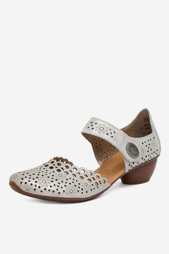 Čevlji s peto Rieker CEO-43753-90 Srebrna