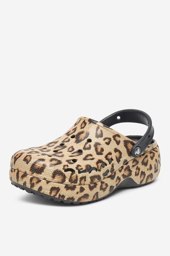 Plážové pantofle Crocs BAYA PLATFORM CLOG 208712-0C4 Béžová