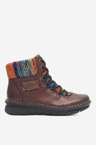 Semiš Rieker 73343-35 Bordo rdeča