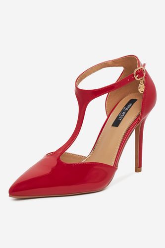 Čevlji s peto NINE WEST WS21582-01 Rdeča