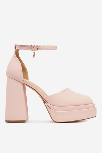 Čevlji s peto DeeZee LW85478-6 Živo roza