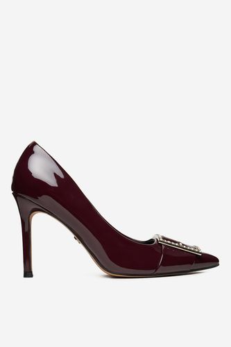 Čevlji s peto NINE WEST CEO-LUBNA-01 Bordo rdeča