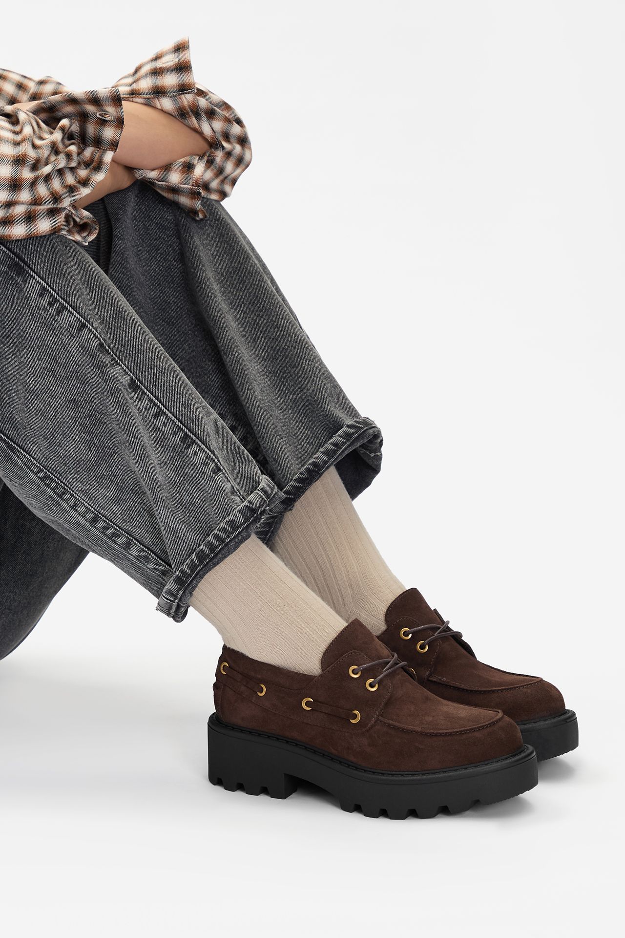 Loafersy Tmavě hnědá
