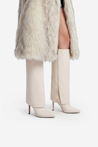 Škornji NINE WEST CEO-SAIDA-01 Krem