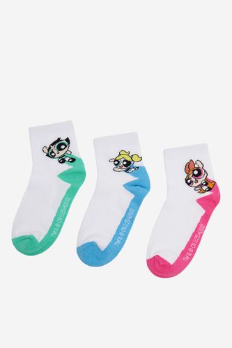 Čarape POWERPUFF GIRLS CEO-ACCCS-AW25-314WBPPG(3-PACK) Bela