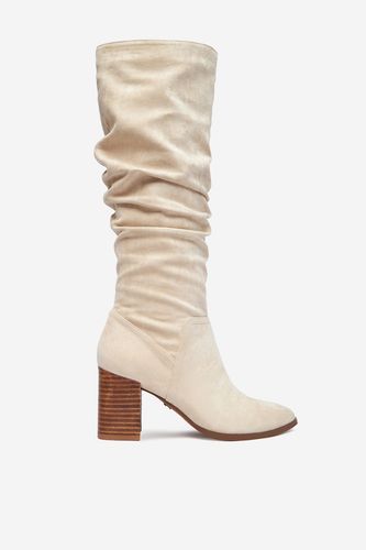 Škornji NINE WEST CEO-BASZIRA-01 Krem