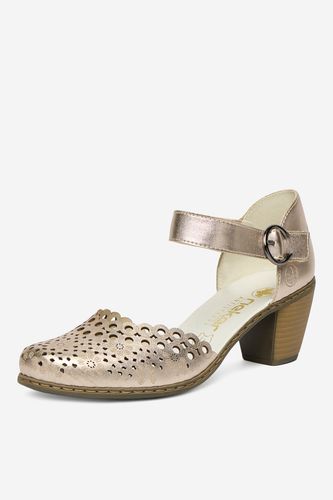 Čevlji s peto Rieker CEO-40902-90 Zlata