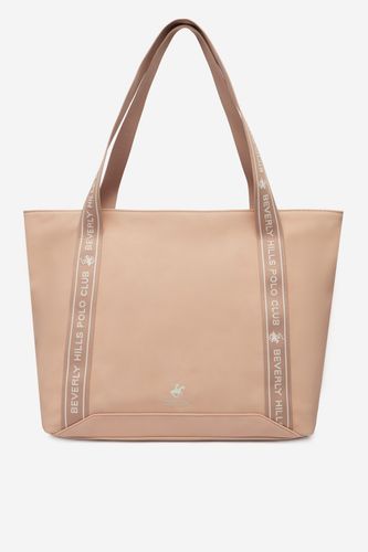 Torba shopper, ujęcie z przodu, widoczne długie uchwyty.