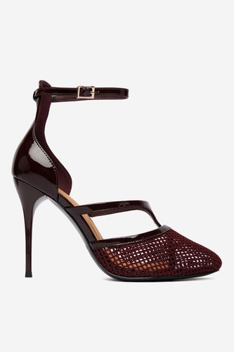 Čevlji s peto Badura EO-AMIRA-LT519-1 Bordo rdeča