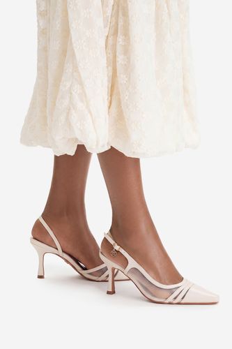 Čevlji s peto NINE WEST CEO-CR422-D3005C Krem