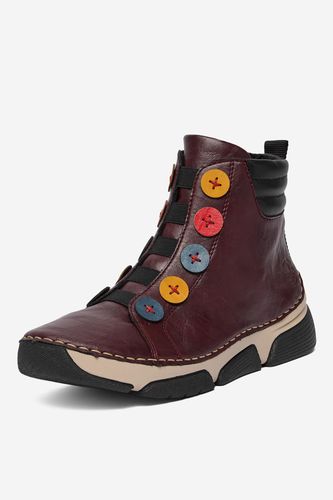 Gležnjarji Rieker CEO-45977-30 Bordo rdeča