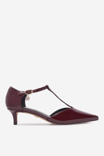 Čevlji s peto NINE WEST CEO-CD25-123-2 Bordo rdeča