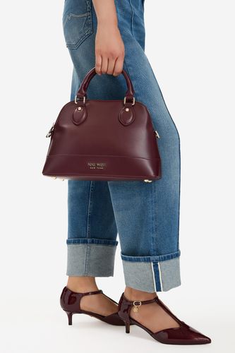 Čevlji s peto NINE WEST CEO-CD25-123-2 Bordo rdeča