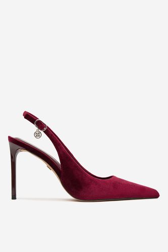 Čevlji s peto NINE WEST EO-TS6384-02 Bordo rdeča