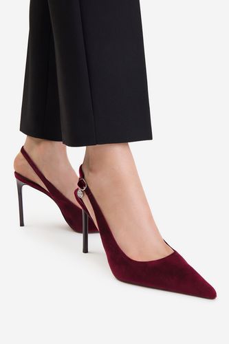 Čevlji s peto NINE WEST EO-TS6384-02 Bordo rdeča