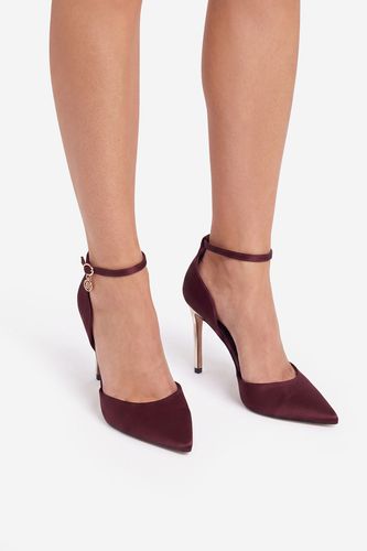 Čevlji s peto NINE WEST CEO-CWBFS255 Bordo rdeča