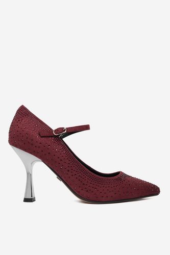 Čevlji s peto NINE WEST CEO-LP90858-296 Bordo rdeča