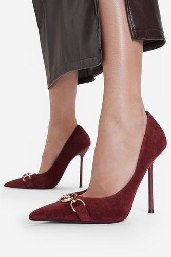 Čevlji s peto EVA MINGE EO-LILA-1677-13-3S Bordo rdeča