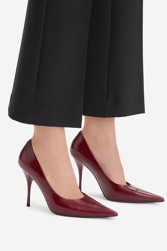 Čevlji s peto EVA MINGE EO-LT26157-1-3 Bordo rdeča
