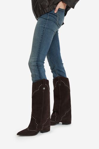 Kozačky GUESS JEANS EO-TS6356-01 Tmavě hnědá